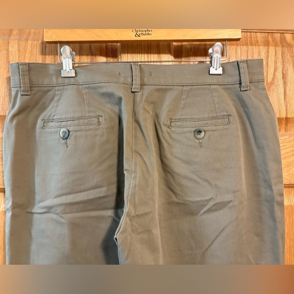 Lee Relaxed Straight Leg Waist Mid-Rise Pants Olive Chino Women’s 14 M 14M - Picture 4 of 7